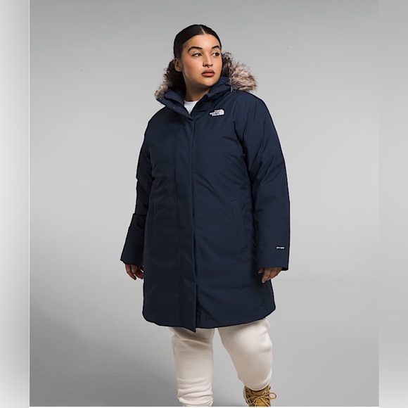 THE NORTH FACE Arctic Women's Summit Navy 600 Down Parka Coat Plus Size 2X 3X - Picture 10 of 16